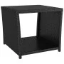 Black synthetic rattan coffee table and tempered glass surface by vidaXL, Garden tables - Ref: Foro24-319560, Price: 61,56 €,...