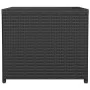 Schwarzer Couchtisch aus synthetischem Rattan und Oberfläche aus gehärtetem Glas von vidaXL, Gartentische - Ref: Foro24-31956...