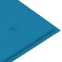 Solid teak wood garden bench with blue cushion 112 cm by vidaXL, garden benches - Ref: Foro24-3062653, Price: 145,48 €, Disco...