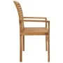 Solid teak wood garden bench with white cushion 112 cm by vidaXL, garden benches - Ref: Foro24-3062666, Price: 152,85 €, Disc...