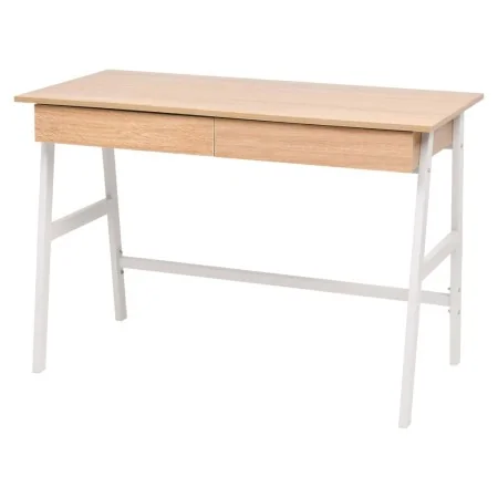 Escritorio 110x55x75 cm color roble y blanco de vidaXL, Escritorios - Ref: Foro24-245722, Precio: 100,47 €, Descuento: %