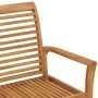 Solid teak wood garden bench with white cushion 112 cm by vidaXL, garden benches - Ref: Foro24-3062666, Price: 152,85 €, Disc...