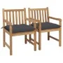Gartenstühle 2 Stück Teakholz und anthrazitgraue Kissen von vidaXL, Gartenstühle - Ref: Foro24-3062745, Preis: 301,53 €, Raba...