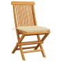 Gartenstühle 2 Stück Teakholz mit cremeweißen Kissen von vidaXL, Gartenstühle - Ref: Foro24-3062477, Preis: 153,43 €, Rabatt: %