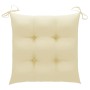 Garden chairs 2 pcs teak wood with cream white cushions by vidaXL, Garden chairs - Ref: Foro24-3062477, Price: 147,70 €, Disc...