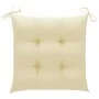 Garden chairs 2 pcs teak wood with cream white cushions by vidaXL, Garden chairs - Ref: Foro24-3062477, Price: 144,44 €, Disc...