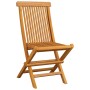 Garden chairs 4 pcs solid teak wood with green cushions by vidaXL, Garden chairs - Ref: Foro24-3062588, Price: 242,39 €, Disc...