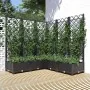 Jardinera con enrejado PP negro 120x120x121,5 cm de vidaXL, Maceteros y jardineras - Ref: Foro24-318276, Precio: 139,53 €, De...
