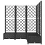 Planter with trellis PP black 120x120x121.5 cm by vidaXL, Pots and planters - Ref: Foro24-318276, Price: 139,53 €, Discount: %