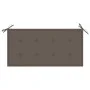 Banco de jardín madera maciza teca con cojín gris taupe 112 cm de vidaXL, Bancos de jardín - Ref: Foro24-3062657, Precio: 155...