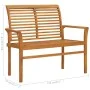 Banco de jardín madera maciza teca con cojín antracita 112 cm de vidaXL, Bancos de jardín - Ref: Foro24-3062664, Precio: 150,...