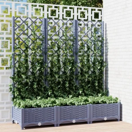 Pflanzgefäß mit Gitter PP dunkelgrau 120x40x121,5 cm von vidaXL, Töpfe und Pflanzgefäße - Ref: Foro24-318252, Preis: 88,50 €,...