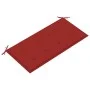 Solid teak wood garden bench with red cushion 112 cm by vidaXL, garden benches - Ref: Foro24-3062655, Price: 146,36 €, Discou...