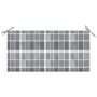 Banco de jardín madera de teca con cojín a cuadros gris 112 cm by vidaXL, garden benches - Ref: Foro24-3062663, Price: 150,26...