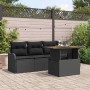 Conjunto de sofá de jardín Manual 5 pcs Negro 100 x 55 x 73 cm