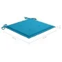 Gartenstühle 2 Stück aus massivem Teakholz mit blauen Kissen von vidaXL, Gartenstühle - Ref: Foro24-3062734, Preis: 291,17 €,...