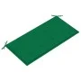 Banco de jardín madera maciza de teca con cojín verde 112 cm by vidaXL, garden benches - Ref: Foro24-3062654, Price: 147,63 €...