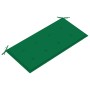 Massive Teakholz-Gartenbank mit grünem Kissen, 112 cm. von vidaXL, Gartenbänke - Ref: Foro24-3062654, Preis: 151,36 €, Rabatt: %