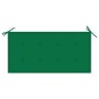 Massive Teakholz-Gartenbank mit grünem Kissen, 112 cm. von vidaXL, Gartenbänke - Ref: Foro24-3062654, Preis: 151,36 €, Rabatt: %