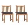 Gartenstühle, 2 Stück Massivholz aus Teakholz mit Kissen von vidaXL, Gartenstühle - Ref: Foro24-3062931, Preis: 239,39 €, Rab...