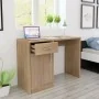 Desk with drawer and oak cabinet 100x40x73 cm by vidaXL, Desks - Ref: Foro24-243057, Price: 90,22 €, Discount: %