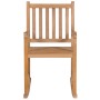Schaukelstuhl aus massivem Teakholz mit grauem Kissen von vidaXL, Gartenstühle - Ref: Foro24-3062773, Preis: 165,38 €, Rabatt: %