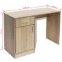 Desk with drawer and oak cabinet 100x40x73 cm by vidaXL, Desks - Ref: Foro24-243057, Price: 90,22 €, Discount: %