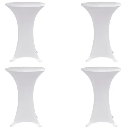 Elastic tablecloth for high table 4 units white Ø60 cm by vidaXL, Covers - Ref: Foro24-279068, Price: 39,51 €, Discount: %