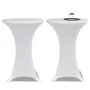 Elastic tablecloth for high table 4 units white Ø60 cm by vidaXL, Covers - Ref: Foro24-279068, Price: 39,51 €, Discount: %