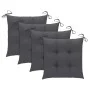 Garden chairs 4 pcs teak wood and anthracite gray cushions by vidaXL, Garden chairs - Ref: Foro24-3062583, Price: 243,23 €, D...