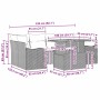Conjunto de sofá de jardín Manual 7 pcs Negro 100 x 55 x 73 cm