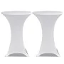 Elastic tablecloth for high table 4 units white Ø60 cm by vidaXL, Covers - Ref: Foro24-279068, Price: 39,51 €, Discount: %