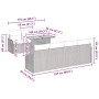 Conjunto de sofá de jardín Manual 8 pcs Gris 100 x 55 x 73 cm