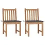 Garden chairs 2 units solid teak wood with cushions by vidaXL, Garden chairs - Ref: Foro24-3062916, Price: 234,79 €, Discount: %