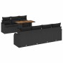 Conjunto de sofá de jardín Manual 8 pcs Negro 100 x 55 x 73 cm