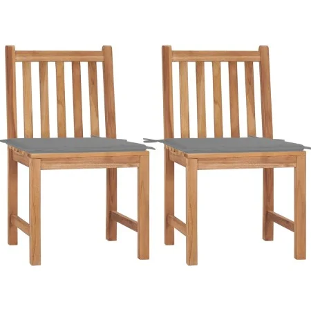 Garden chairs 2 units solid teak wood with cushions by vidaXL, Garden chairs - Ref: Foro24-3062917, Price: 226,75 €, Discount: %