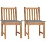 Gartenstühle 2 Einheiten aus massivem Teakholz mit Kissen von vidaXL, Gartenstühle - Ref: Foro24-3062917, Preis: 226,75 €, Ra...