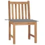 Garden chairs 2 units solid teak wood with cushions by vidaXL, Garden chairs - Ref: Foro24-3062917, Price: 226,75 €, Discount: %