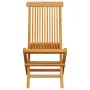 Gartenstühle 4 Einheiten mit schwarzen Teakholzkissen von vidaXL, Gartenstühle - Ref: Foro24-3062575, Preis: 249,14 €, Rabatt: %