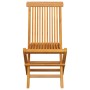 Gartenstühle 4 Einheiten mit schwarzen Teakholzkissen von vidaXL, Gartenstühle - Ref: Foro24-3062575, Preis: 254,61 €, Rabatt: %