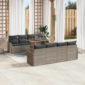 Conjunto de sofá de jardín Manual 7 pcs Gris 100 x 55 x 73 cm