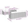 Conjunto de sofá de jardín Manual 7 pcs Gris 100 x 55 x 73 cm