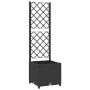 Planter with black PP trellis 40x40x136 cm by vidaXL, Pots and planters - Ref: Foro24-318269, Price: 60,57 €, Discount: %