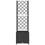 Planter with black PP trellis 40x40x136 cm by vidaXL, Pots and planters - Ref: Foro24-318269, Price: 60,57 €, Discount: %