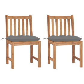 Garden chairs 2 pcs solid teak wood with cushions by vidaXL, Garden chairs - Ref: Foro24-3062932, Price: 243,68 €, Discount: %