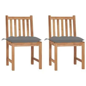 Garden chairs 2 pcs solid teak wood with cushions by vidaXL, Garden chairs - Ref: Foro24-3062932, Price: 235,39 €, Discount: %