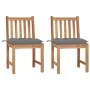 Gartenstühle 2 Stück aus massivem Teakholz mit Kissen von vidaXL, Gartenstühle - Ref: Foro24-3062932, Preis: 235,39 €, Rabatt: %