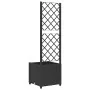 Planter with black PP trellis 40x40x136 cm by vidaXL, Pots and planters - Ref: Foro24-318269, Price: 60,57 €, Discount: %