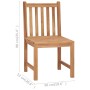 Gartenstühle 2 Stück aus massivem Teakholz mit Kissen von vidaXL, Gartenstühle - Ref: Foro24-3062932, Preis: 243,68 €, Rabatt: %
