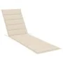 Tumbona con cojín crema madera maciza de teca de vidaXL, Tumbonas - Ref: Foro24-3063008, Precio: 289,47 €, Descuento: %